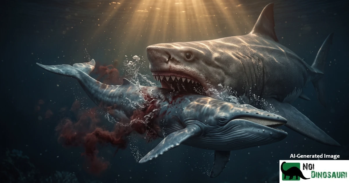 Megalodonte preda un Cetotherium